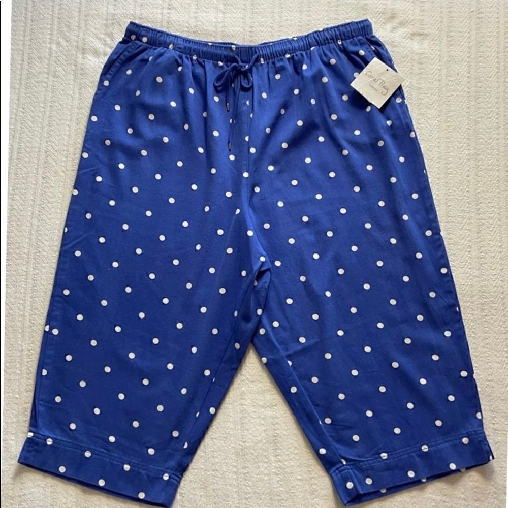 CORAL BAY Women's Small Palm Tree Drawstring Shorts